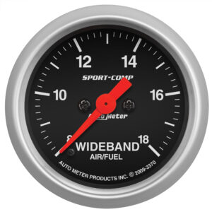 AUTOMETER Wideband Air/Fuel Ratio AFR Gauge Analogue, 2 1/16", 8:1-18:1, Stepper Motor, Sport-Comp