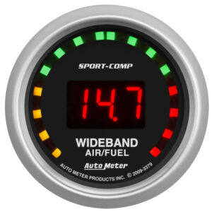 AUTOMETER Wideband Air/Fuel Ratio AFR Gauge Street, 2 1/16", 10:1-17:1, Digital, Sport-Comp