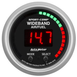AUTOMETER Pro Plus Air/Fuel Ratio AFR Gauge 2 1/16", 10:1-20:1, Digital W/ Pk & Wrn, Sport-Comp