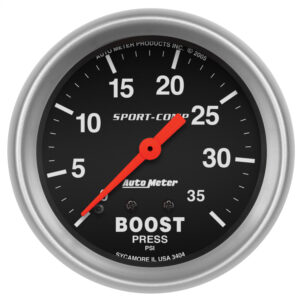 AUTOMETER Boost Gauge 2 5/8", 35PSI, Mechanical, Sport-Comp