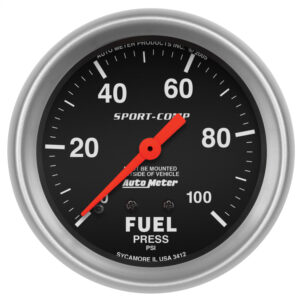 AUTOMETER Fuel Pressure Gauge 2 5/8", 100PSI, Mechanical, Sport-Comp