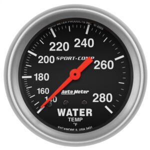 AUTOMETER Water Temperature Gauge 2 5/8", 140-280°f, Mechanical, Sport-Comp