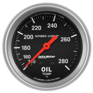 AUTOMETER Oil Temperature Gauge 2 5/8", 140-280°f, Mechanical, Sport-Comp