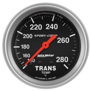 AUTOMETER Transmission Temperature Gauge 2 5/8", 140-280°f, Mechanical, 8ft, Sport-Comp