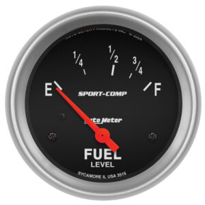 AUTOMETER Fuel Level Gauge 2 5/8", 73° To 10°F, Elec, Sport-Comp