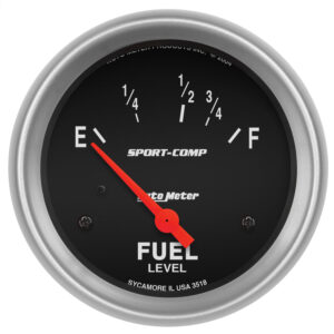 AUTOMETER Fuel Level Gauge 2 5/8", 16° To 158°F, Elec, Sport-Comp