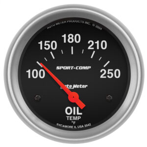 AUTOMETER Sport-Comp 2 5/8" 100-250°F Electric Oil Temperature Gauge