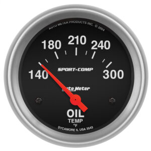 AUTOMETER Oil Temperature Gauge 2 5/8", 140-300°f, Electric, Sport-Comp