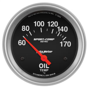 AUTOMETER Oil Temperature Gauge 2 5/8", 60-170°f, Electric, Sport-Comp