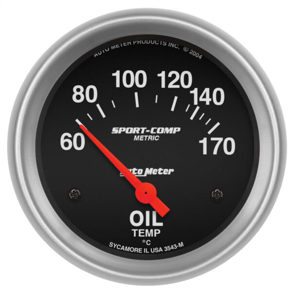 AUTOMETER Oil Temperature Gauge 2 5/8", 60-170°f, Electric, Sport-Comp