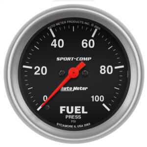 AUTOMETER Fuel Pressure Gauge 2 5/8", 100PSI, Digital Stepper Motor, Sport-Comp