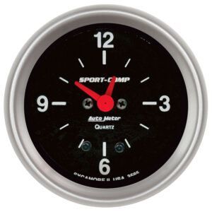AUTOMETER Clock Gauge 2 5/8", 12hr, Analogue, Sport-Comp