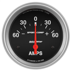 AUTOMETER Ammeter Gauge 2 5/8", 60A, Electric, Sport-Comp