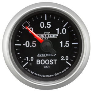 AUTOMETER Vacuum/Boost Gauge 2 1/16", -1 - +2 Bar, Mechanical, Sport-Comp II