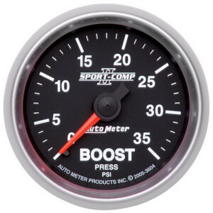 AUTOMETER Boost Gauge 2 1/16", 35PSI, Mechanical, Sport-Comp II