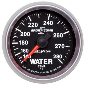 AUTOMETER Water Temperature Gauge 2 1/16", 140-280°f, Mechanical, Sport-Comp II