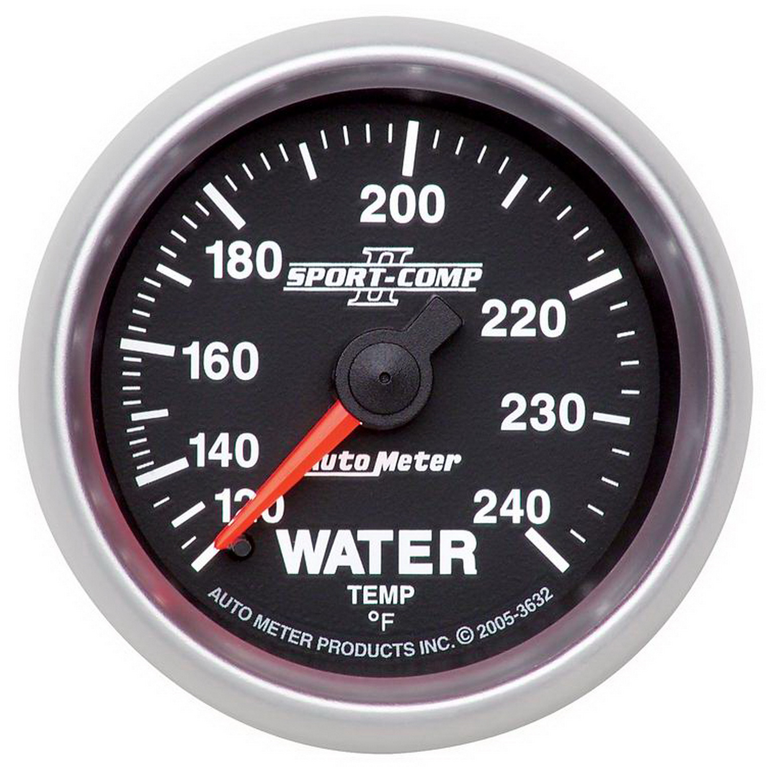 AUTOMETER Water Temperature Gauge 2 1/16", 120-240°f, Mechanical, Sport-Comp II
