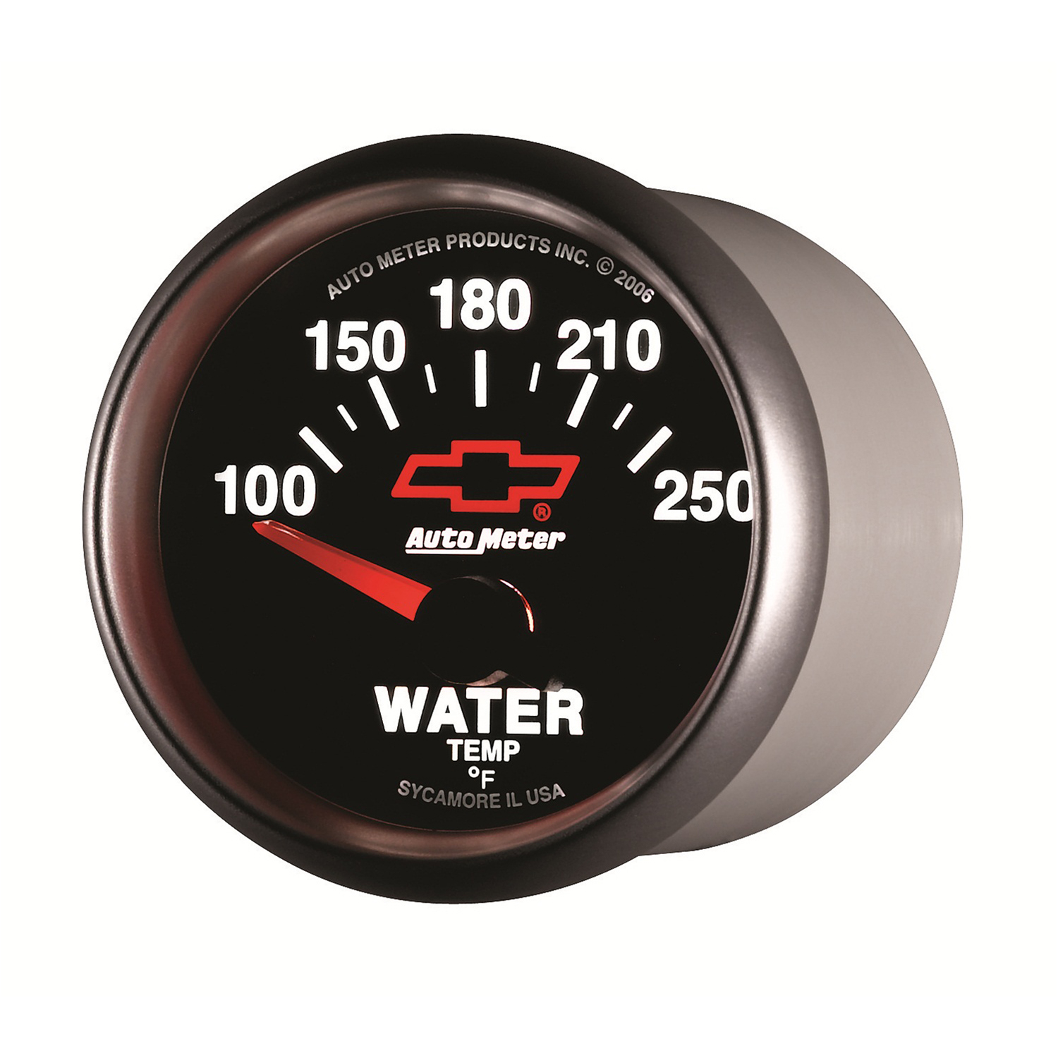 AUTOMETER Water Temperature Gauge 2 1/16", 100-250°f, Electric, Chevy Red Bowtie, Black - Image 2