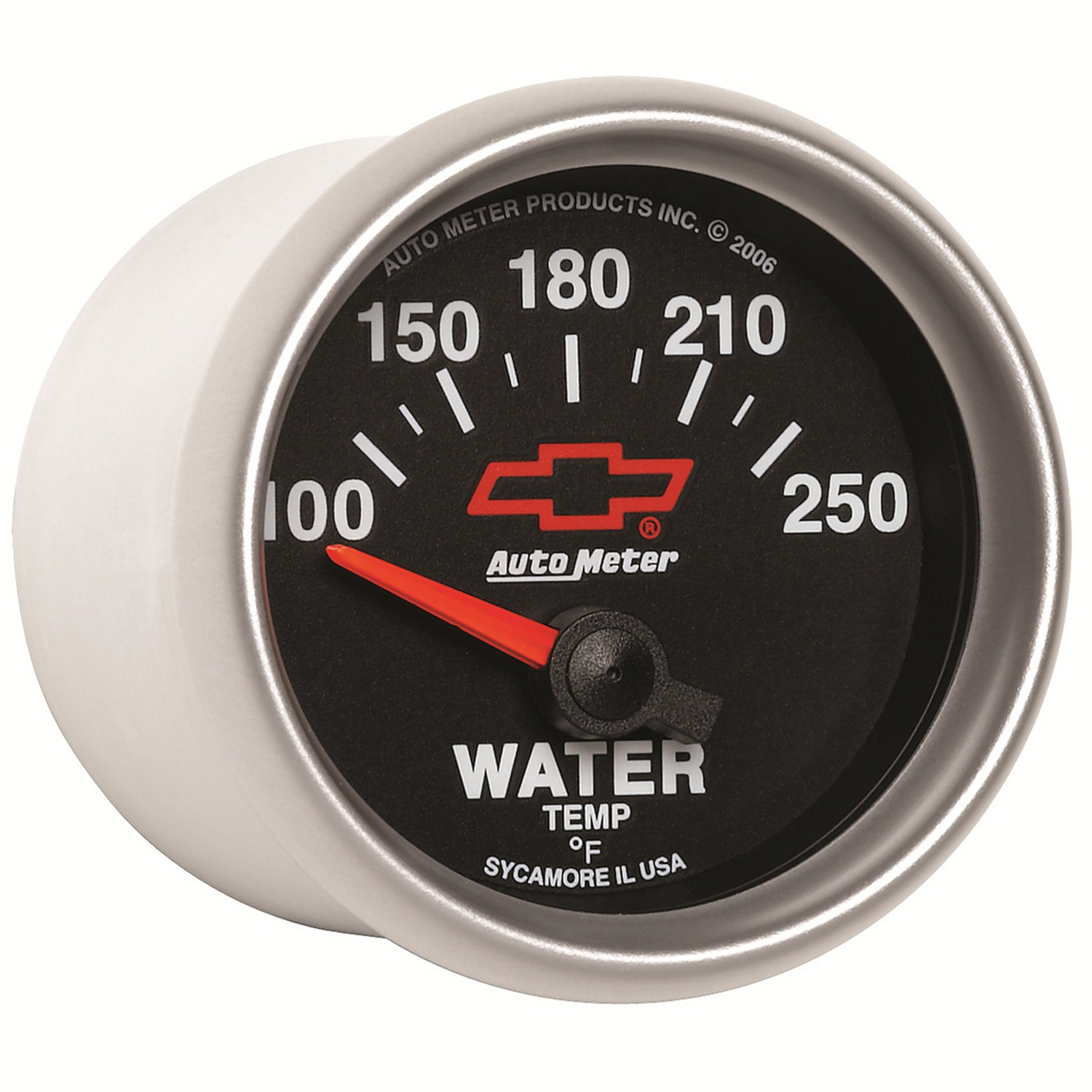AUTOMETER Water Temperature Gauge 2 1/16", 100-250°f, Electric, Chevy Red Bowtie, Black - Image 4