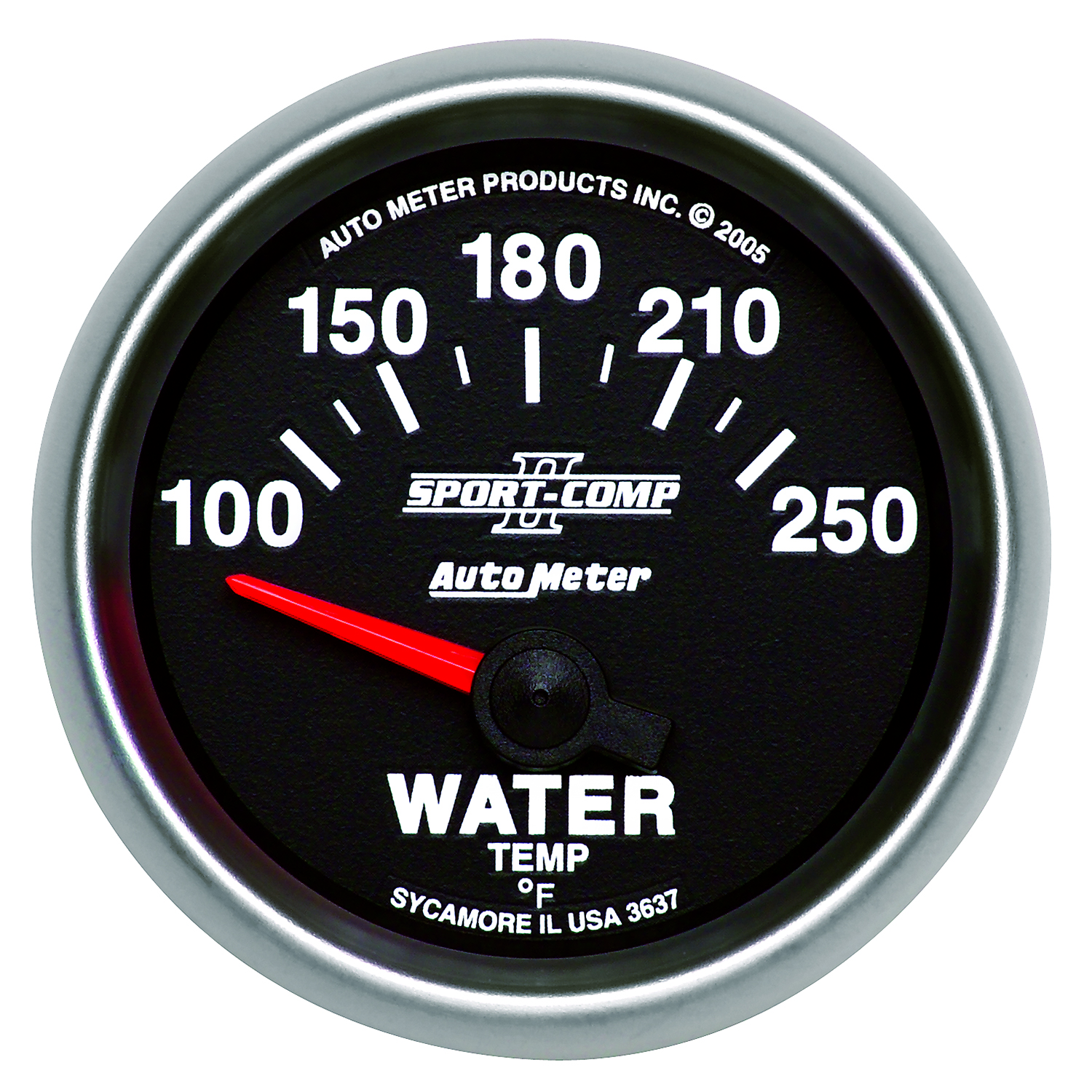 AUTOMETER Water Temperature Gauge 2 1/16", 100-250°f, Electric, Sport-Comp II