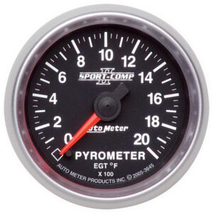 AUTOMETER EGT Pyrometer Gauge 2 1/16", 2000°f, Digital Stepper Motor, Sport-Comp II