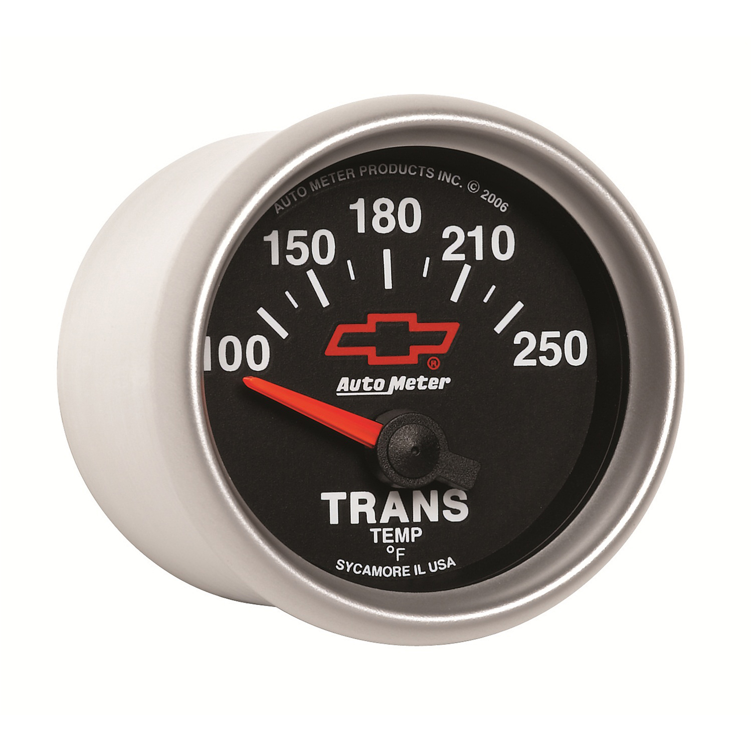 AUTOMETER Transmission Temperature Gauge 2 1/16", 100-250°f, Electric, Chevy Red Bowtie, Black - Image 4