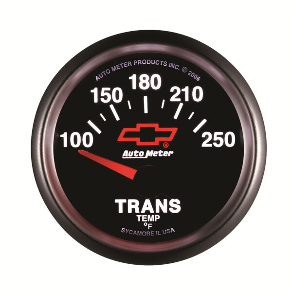 AUTOMETER Transmission Temperature Gauge 2 1/16", 100-250°f, Electric, Chevy Red Bowtie, Black - Image 3