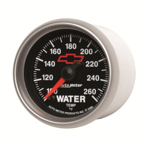 AUTOMETER Water Temperature Gauge 2 1/16", 100-260°f, Digital Stepper Motor, Chevy Red Bowtie, Black