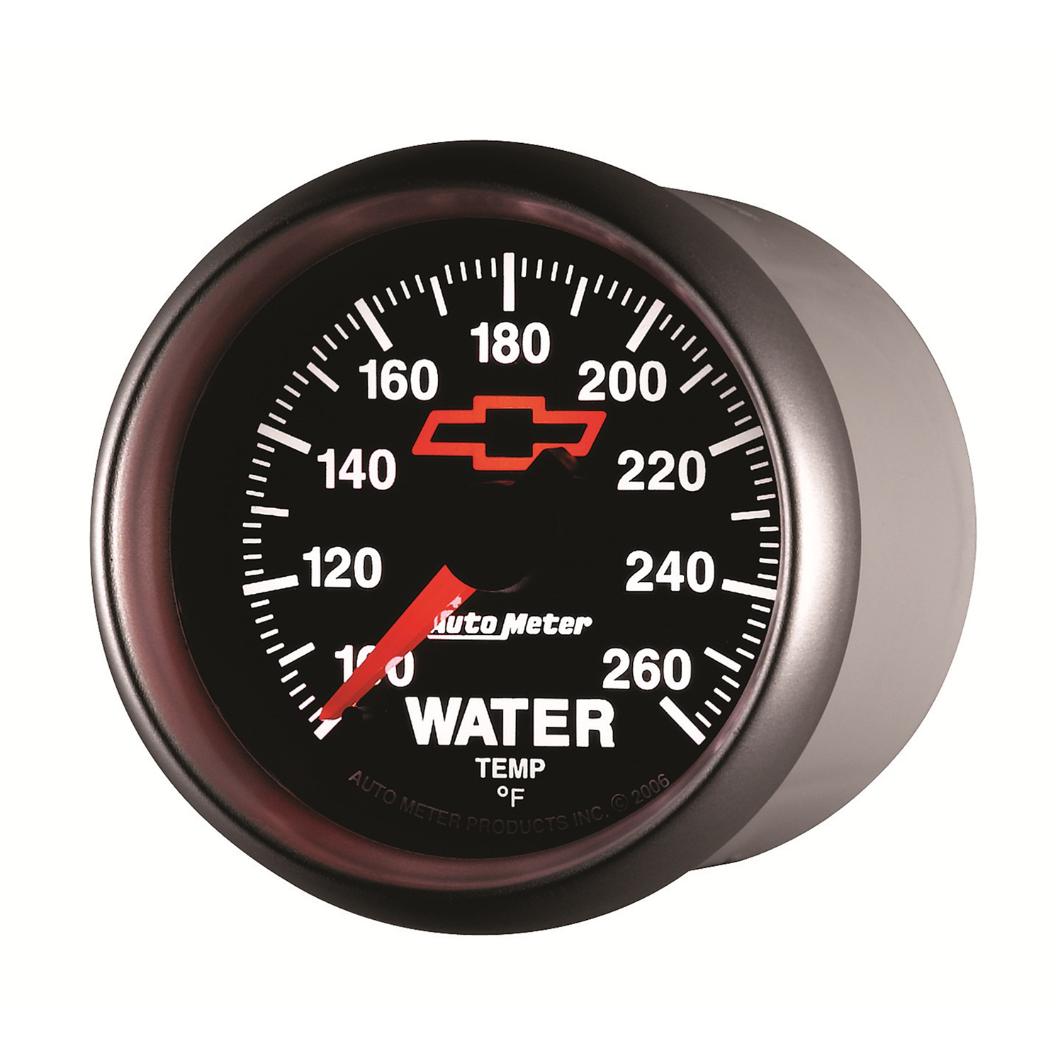 AUTOMETER Water Temperature Gauge 2 1/16", 100-260°f, Digital Stepper Motor, Chevy Red Bowtie, Black - Image 2