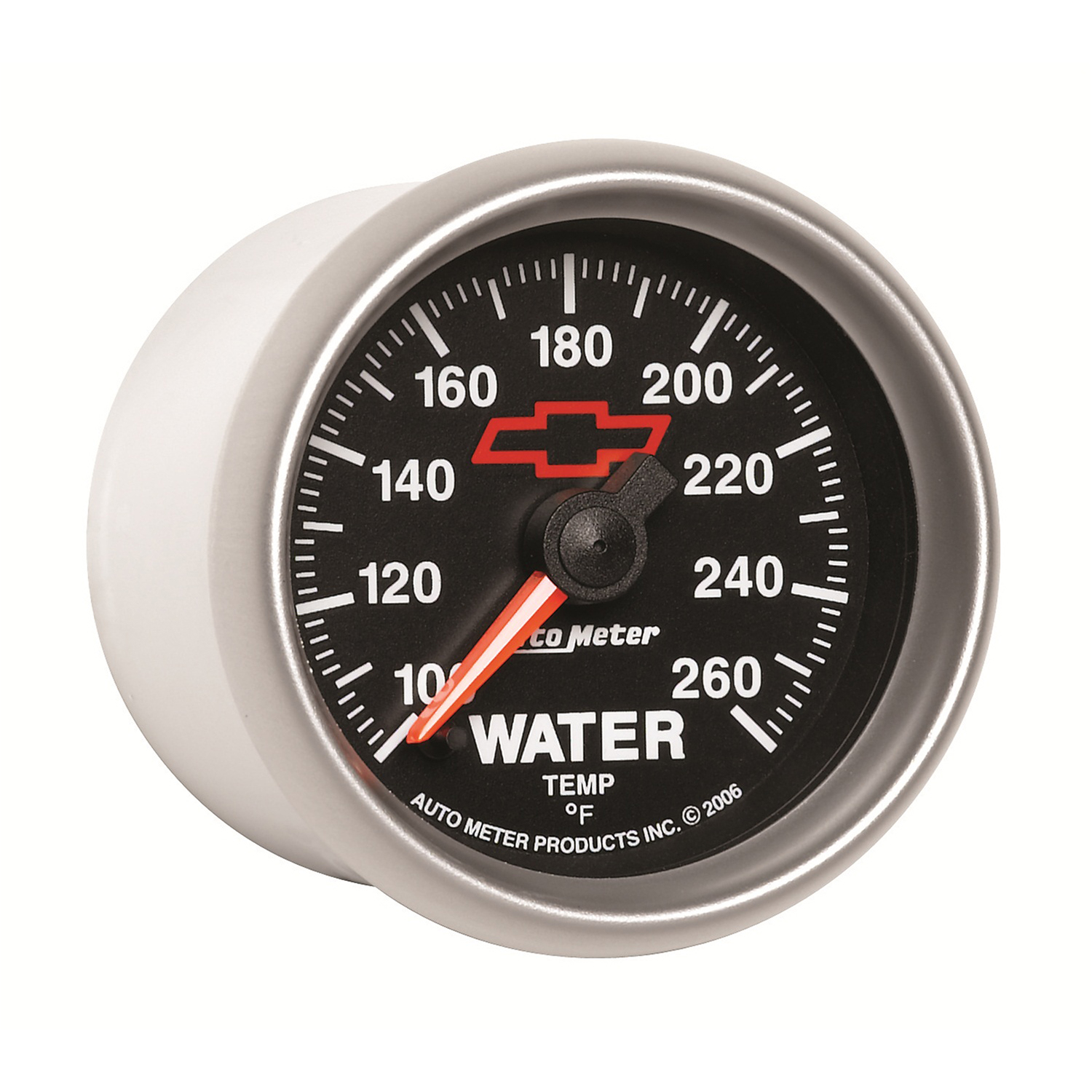 AUTOMETER Water Temperature Gauge 2 1/16", 100-260°f, Digital Stepper Motor, Chevy Red Bowtie, Black - Image 3