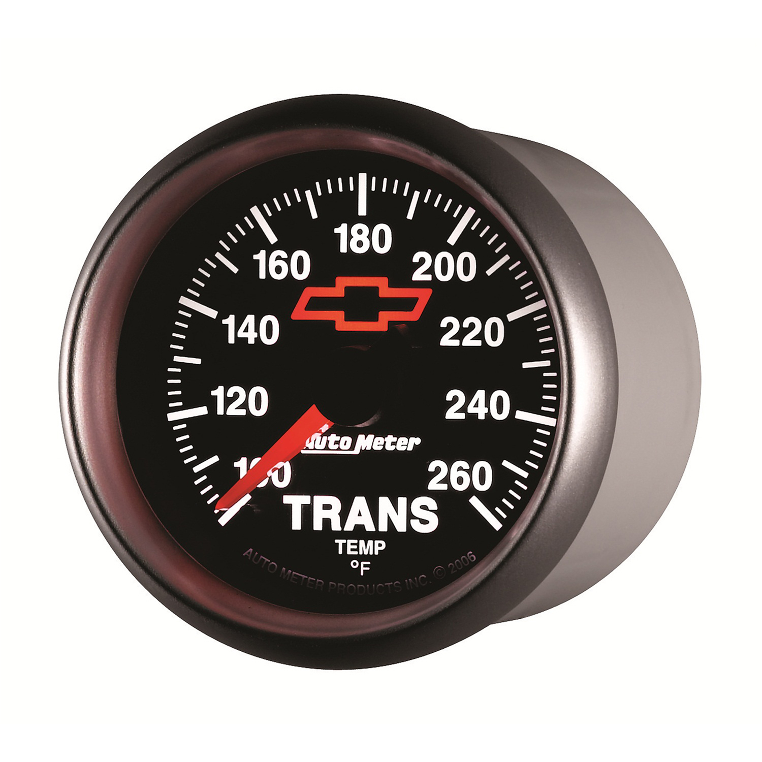 AUTOMETER Transmission Temperature Gauge 2 1/16", 100-260°f, Digital Stepper Motor, Chevy Red Bowtie, Black - Image 2