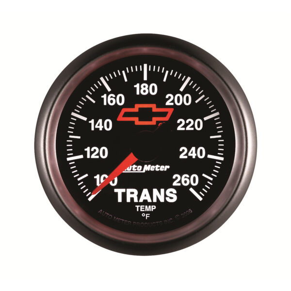 AUTOMETER Transmission Temperature Gauge 2 1/16", 100-260°f, Digital Stepper Motor, Chevy Red Bowtie, Black - Image 3
