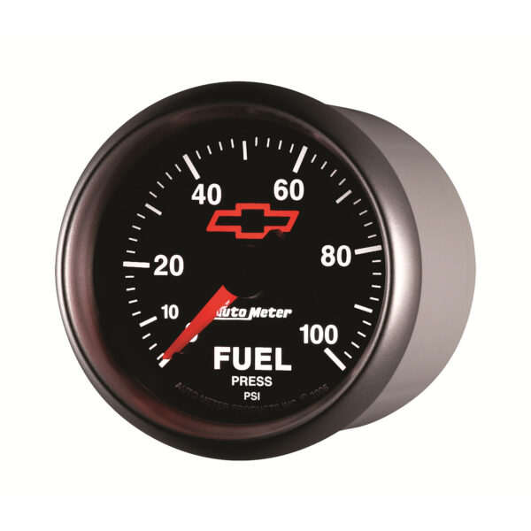 AUTOMETER Fuel Pressure Gauge 2 1/16", 100PSI, Digital Stepper Motor, Chevy Red Bowtie, Black - Image 2
