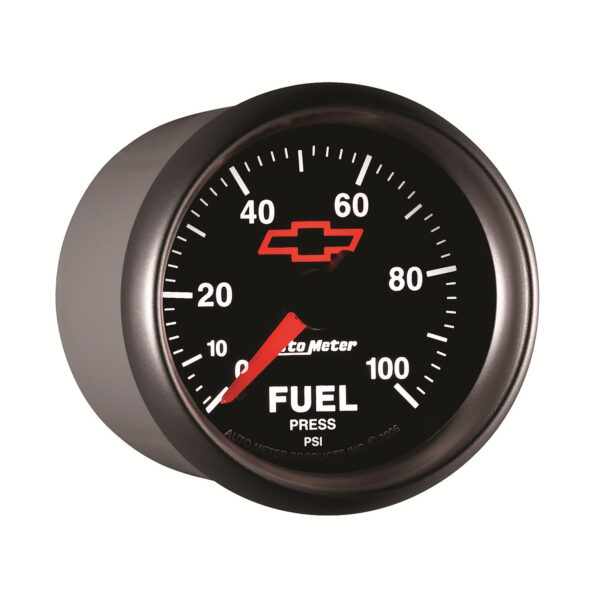 AUTOMETER Fuel Pressure Gauge 2 1/16", 100PSI, Digital Stepper Motor, Chevy Red Bowtie, Black - Image 3