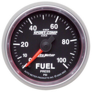 AUTOMETER Fuel Pressure Gauge 2 1/16", 100PSI, Digital Stepper Motor, Sport-Comp II