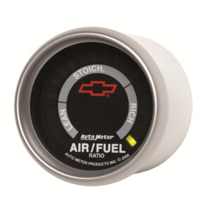 AUTOMETER Narrowband Air/Fuel Ratio AFR Gauge 2 1/16", Lean-Rich, LED Array, Chevy Red Bowtie, Black