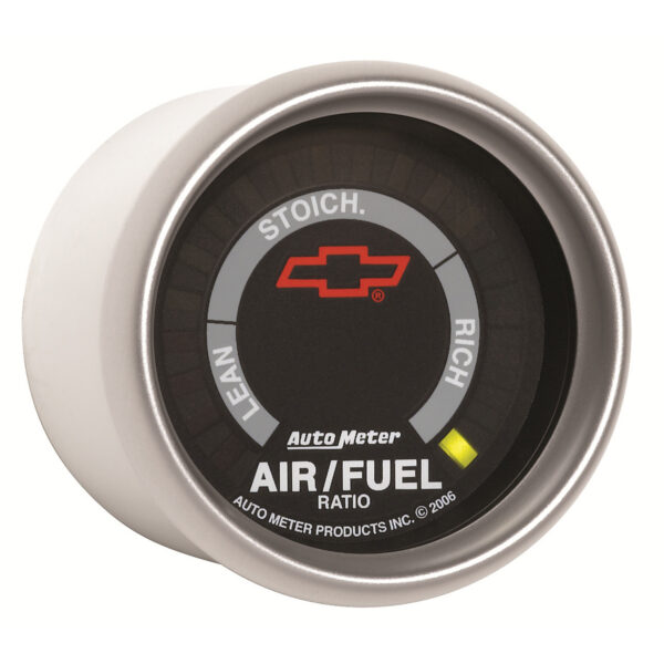 AUTOMETER Narrowband Air/Fuel Ratio AFR Gauge 2 1/16", Lean-Rich, LED Array, Chevy Red Bowtie, Black - Image 2