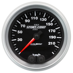 AUTOMETER Speedometer Gauge 3 3/8", 225KM/H, GPS, Sport-Comp II