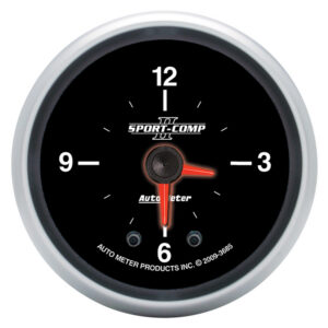 AUTOMETER Clock Gauge 2 1/16", 12hr, Analogue, Sport-Comp II