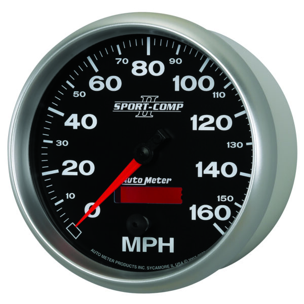 AUTOMETER Speedometer Gauge 5", 160MPH, Elec. Programmable, Sport-Comp II - Image 2