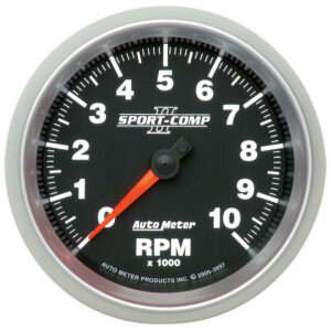 AUTOMETER Tachometer Gauge 3 3/8", 10K RPM, In-Dash, Sport-Comp II