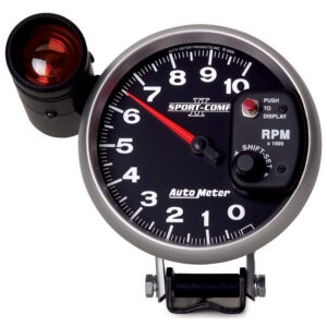 AUTOMETER Tachometer Gauge 5", 10K RPM, Pedestal W/ Ext. Shift-Lite, Sport-Comp II