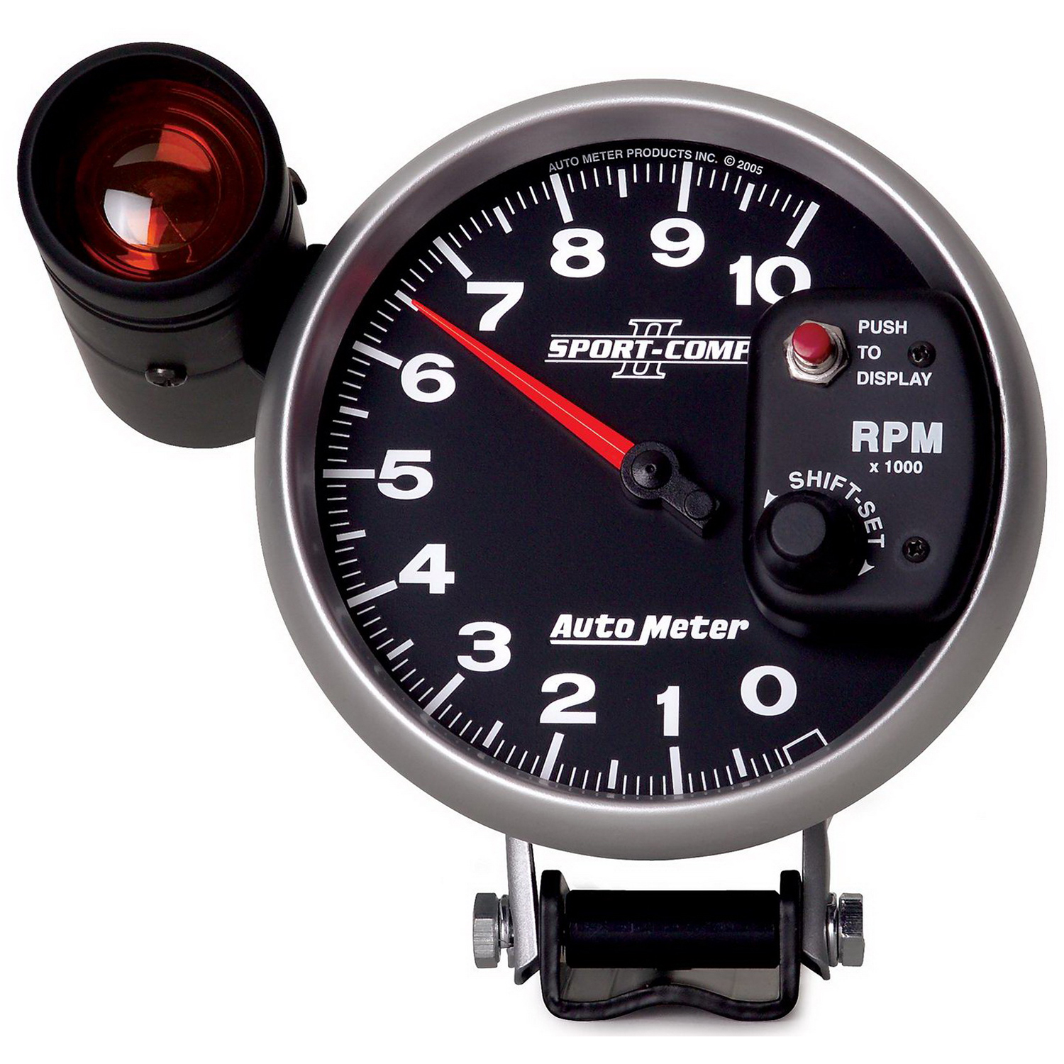 AUTOMETER Tachometer Gauge 5", 10K RPM, Pedestal W/ Ext. Shift-Lite, Sport-Comp II