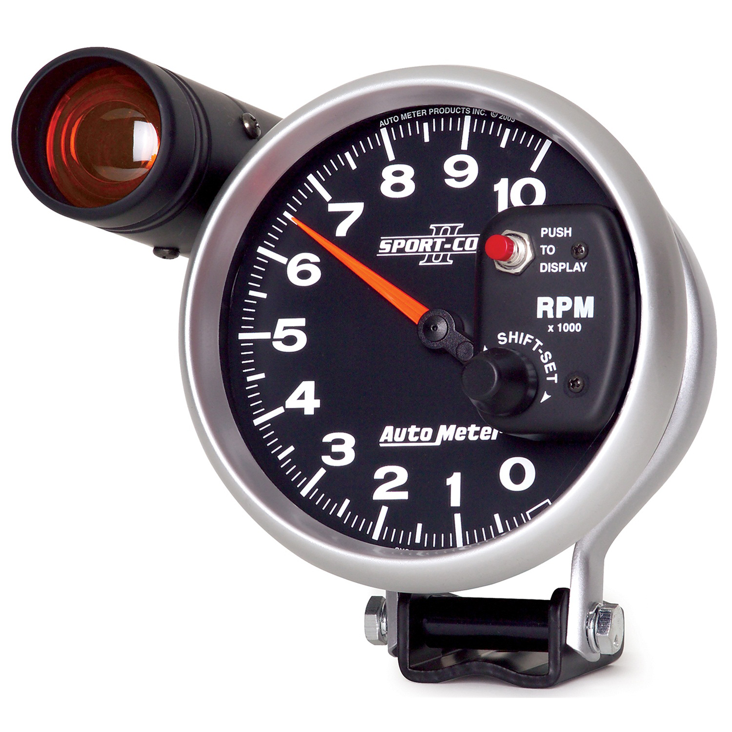 AUTOMETER Tachometer Gauge 5", 10K RPM, Pedestal W/ Ext. Shift-Lite, Sport-Comp II - Image 2