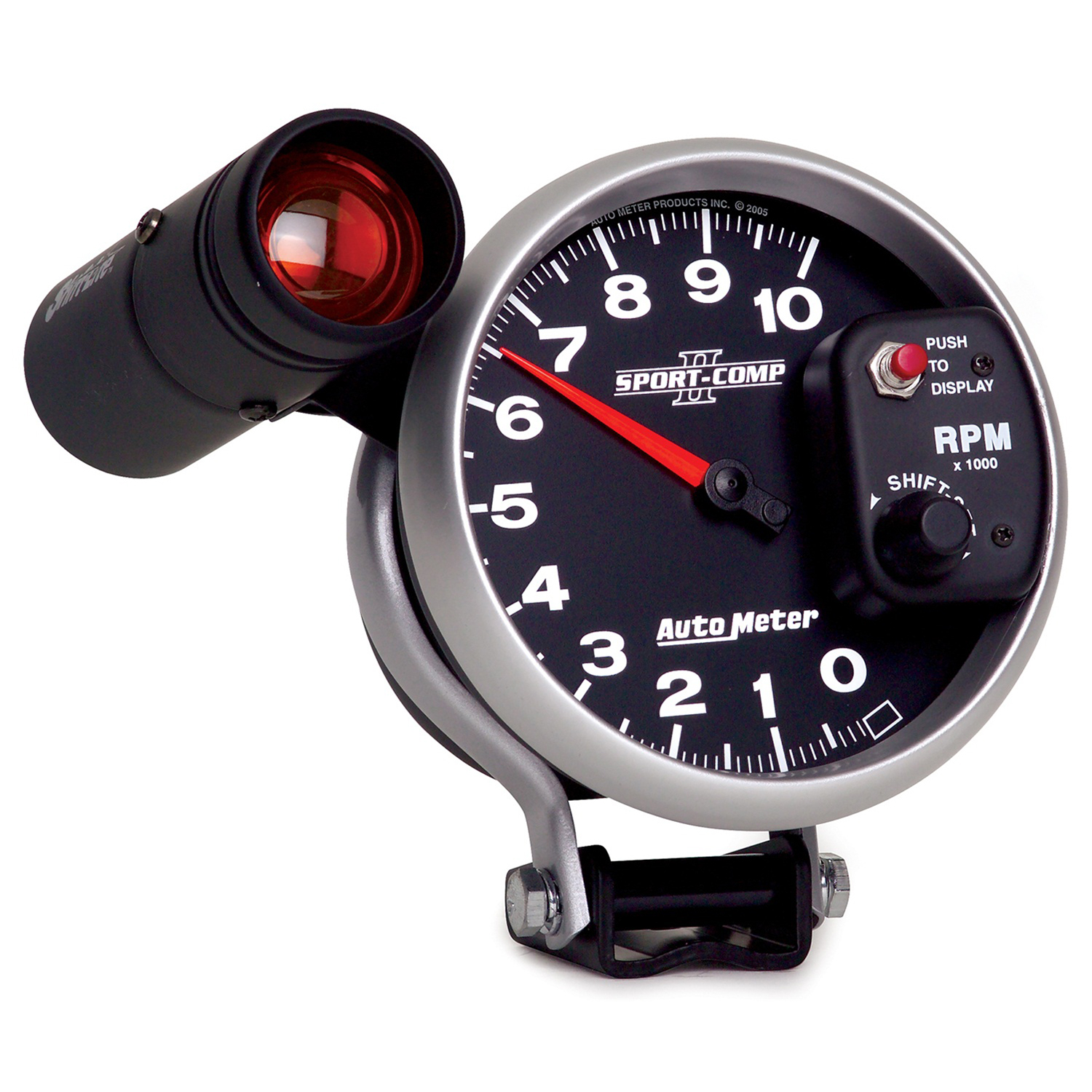 AUTOMETER Tachometer Gauge 5", 10K RPM, Pedestal W/ Ext. Shift-Lite, Sport-Comp II - Image 3