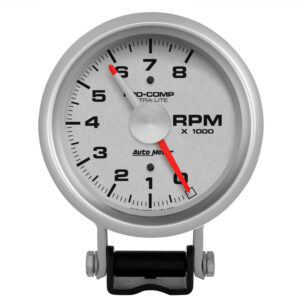 AUTOMETER 3 3/4" 8K RPM Tachometer Gauge with Pedestal & Red Line, Ultra-Lite
