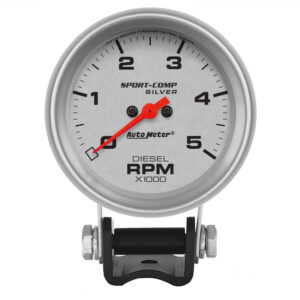 AUTOMETER Diesel Tachometer Gauge 2 5/8", 5K RPM, Pedestal, Ultra-Lite