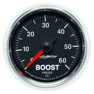 AUTOMETER Boost Gauge 2 1/16", 60PSI, Mechanical, Gs