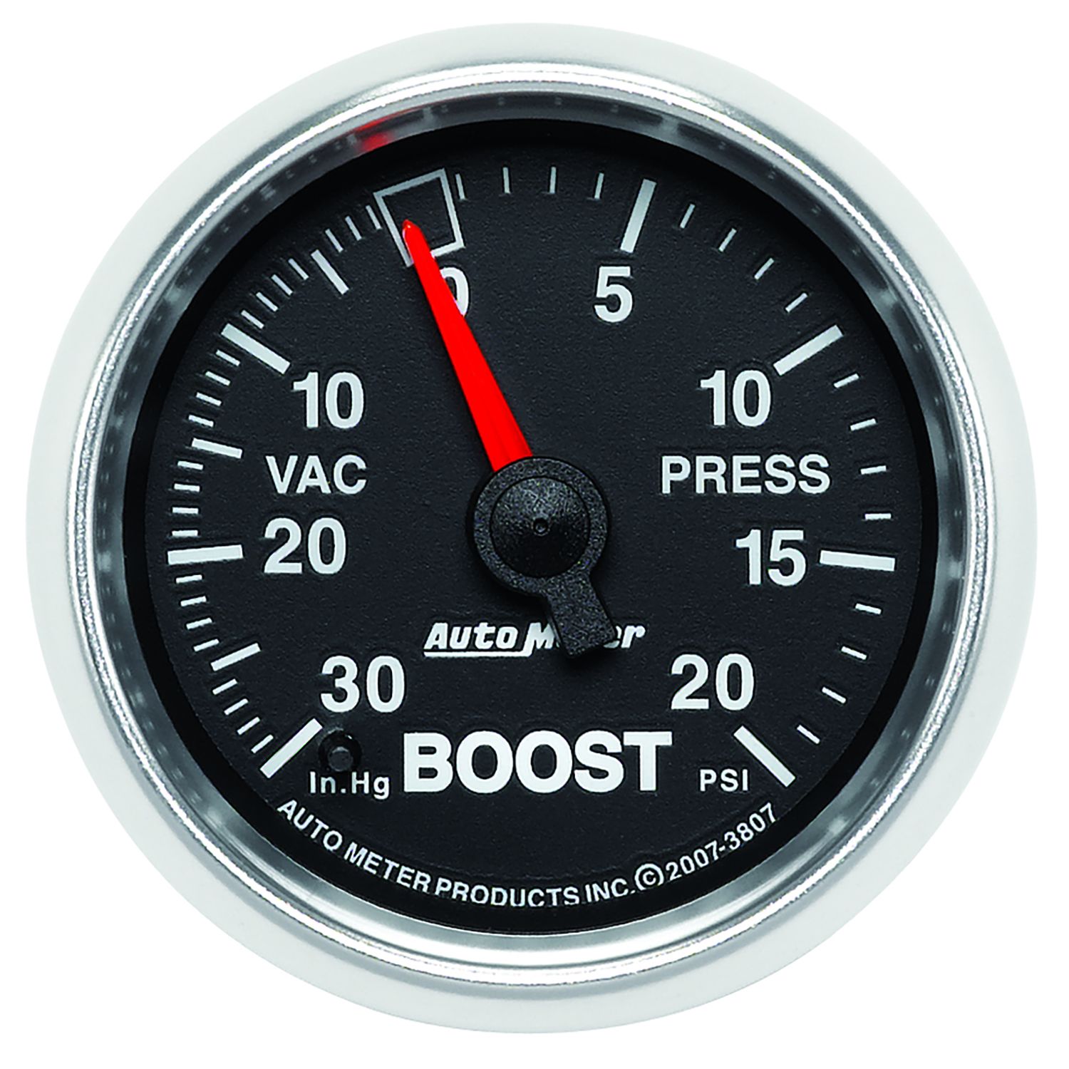 AUTOMETER Vacuum/Boost Gauge 2 1/16", 30Inhg-20PSI, Mechanical, Gs