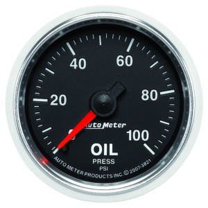 AUTOMETER Oil Pressure Gauge 2 1/16", 100PSI, Mechanical, Gs